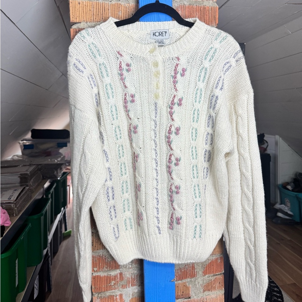 Vintage Grannycore Knit Sweater - Picture 3 of 6